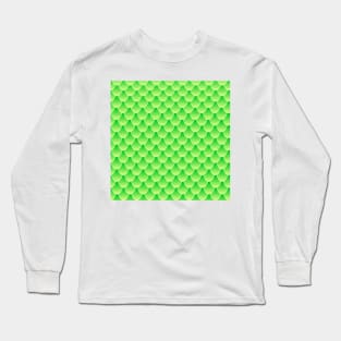 Green Mermaid Tail Pattern Digital Art | Melanie Jensen Illustrations Long Sleeve T-Shirt